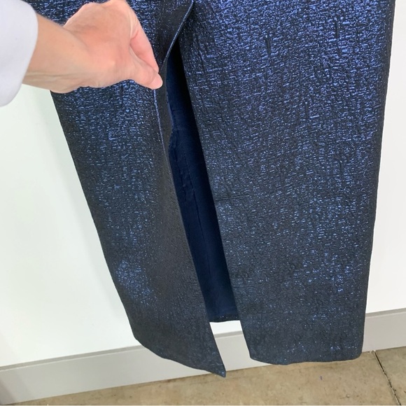 Rickie Freeman for Teri Jon Navy Blue Maxi Dress - Picture 6 of 9